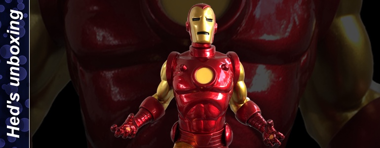 heds unboxing classic iron man stature